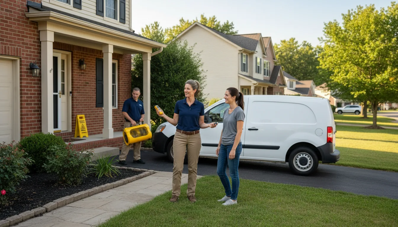 Residential water damage restoration in Warrendale, PA
